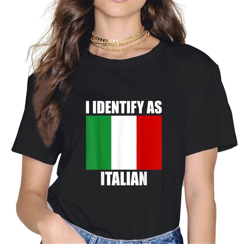 100% Cotton I Identify As Italian 02 - Adult & Kids T-Shirts, Sweatshirts & Hoodies apparel design preview 1