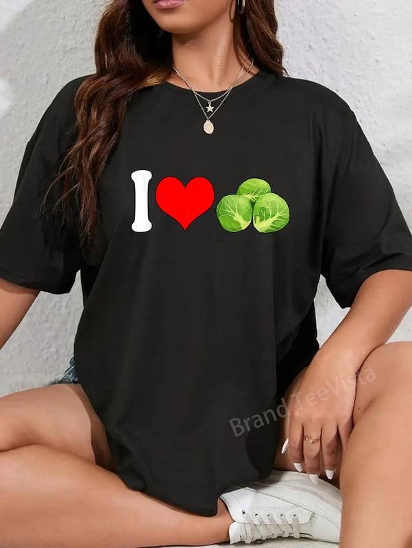 100% Cotton I Love Brussels Sprouts Funny Vegetables - Adult & Kids T-Shirts, Sweatshirts & Hoodies apparel design preview 1
