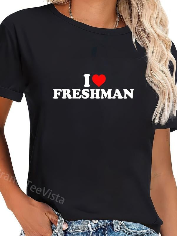 100% Cotton I Love Freshman - Adult & Kids T-Shirts, Sweatshirts & Hoodies apparel design preview 1