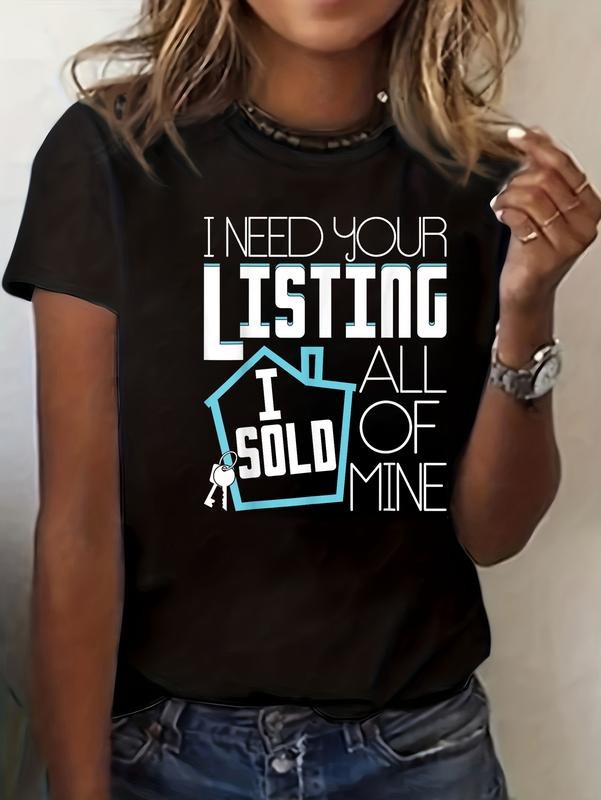 100% Cotton I Need Your Listing Sold All Mine Realtor - Adult & Kids T-Shirts, Sweatshirts & Hoodies apparel design preview 1