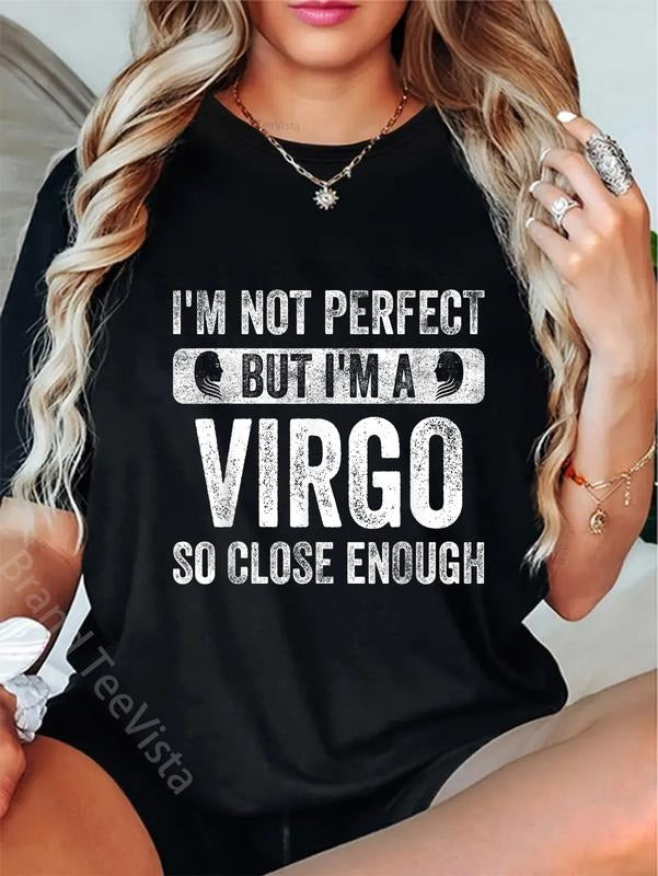 100% Cotton I'M Not Perfect But Virgo Funny Horoscope - Adult & Kids T-Shirts, Sweatshirts & Hoodies apparel design preview 1
