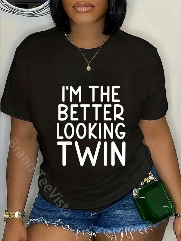 100% Cotton Im Better Looking Twin 02 - Adult & Kids T-Shirts, Sweatshirts & Hoodies apparel design preview 1