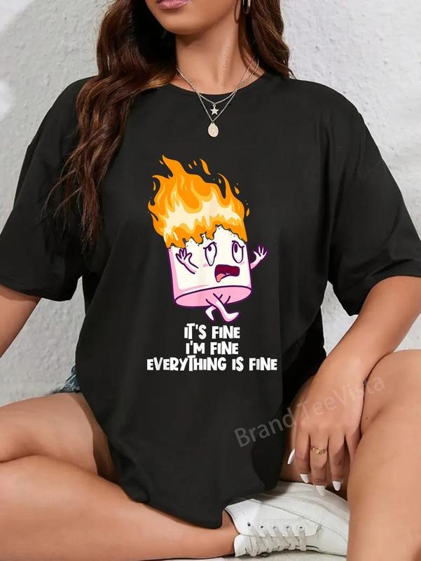 100% Cotton 'S Fine I'M Everything Is Fire - Adult & Kids T-Shirts, Sweatshirts & Hoodies apparel design preview 1