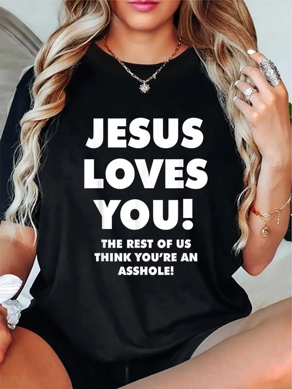100% Cotton JESUS LOVES YOU! REST US THINK YOU'RE - Adult & Kids T-Shirts, Sweatshirts & Hoodies apparel design preview 1