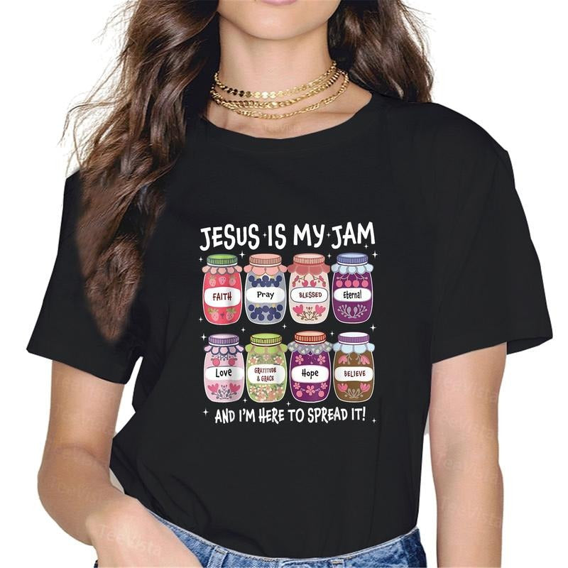 100% Cotton Jesus Is My Jam I'M Here Spread Christian - Adult & Kids T-Shirts, Sweatshirts & Hoodies apparel design preview 1