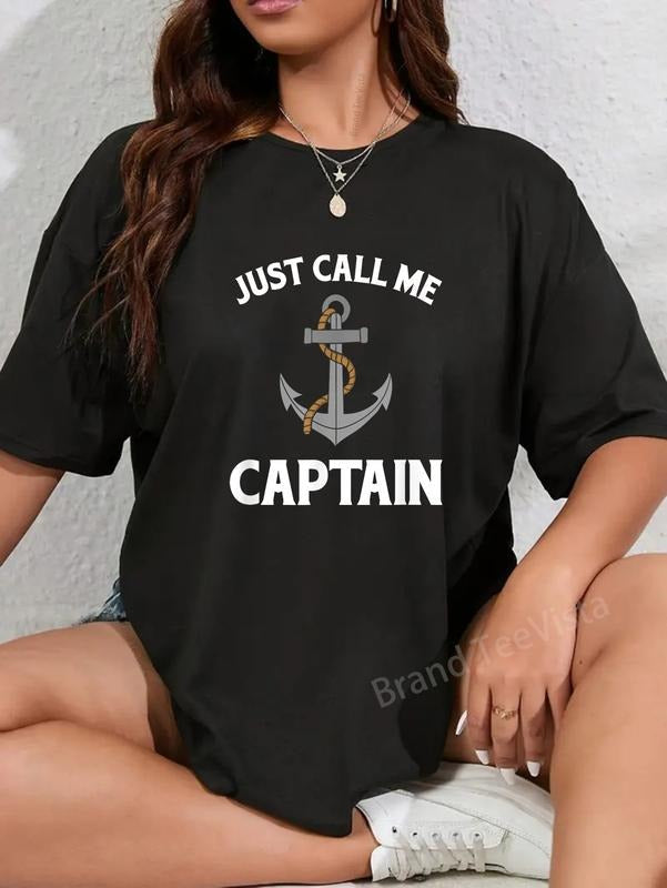 100% Cotton Just Call Me Captain Boat - Adult & Kids T-Shirts, Sweatshirts & Hoodies apparel design preview 1