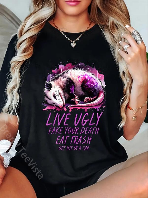 100% Cotton Live Ugly Fake Death Eat Trash Get Hit - Adult & Kids T-Shirts, Sweatshirts & Hoodies apparel design preview 1