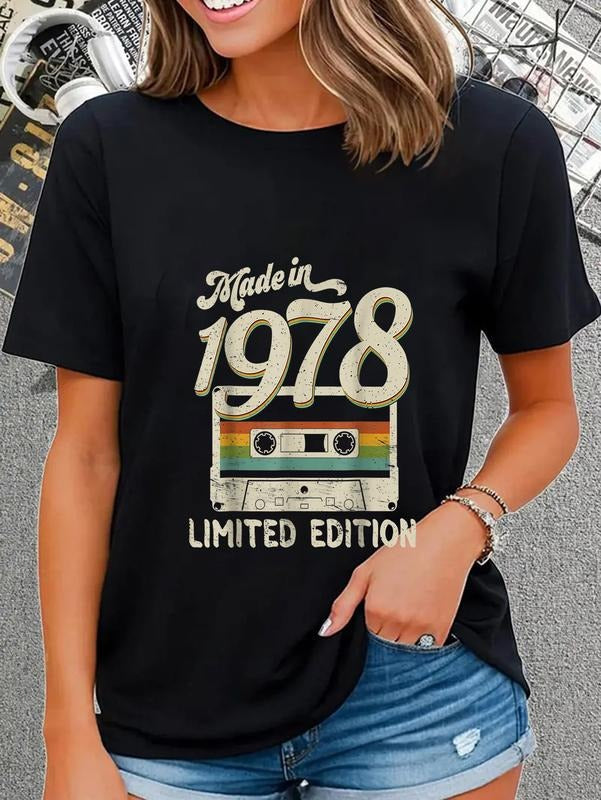 100% Cotton Made 1978 Limited 43rd Vintage Cassette - Adult & Kids T-Shirts, Sweatshirts & Hoodies apparel design preview 1