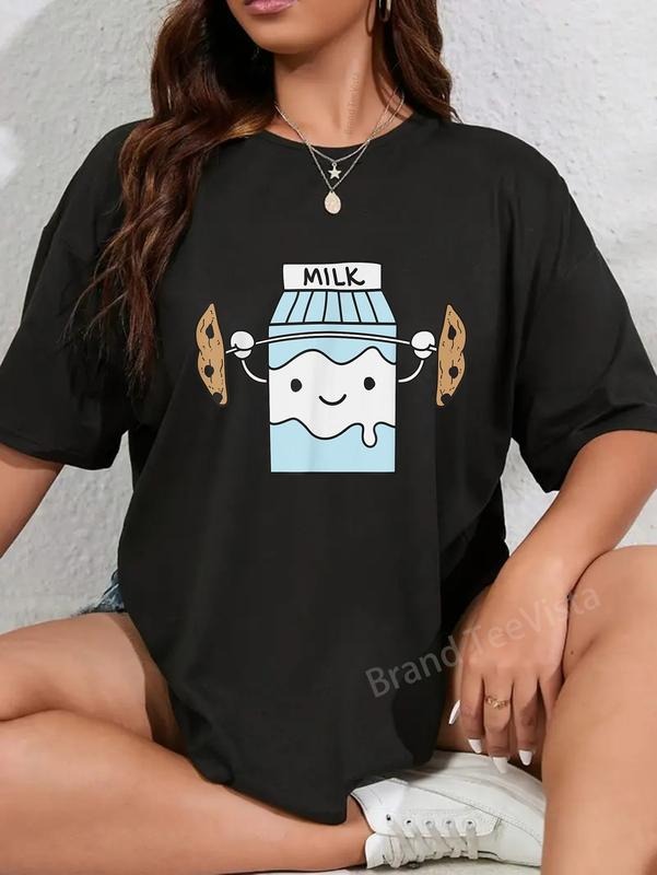 100% Cotton Milk Lifting Cookies Funny Food Snatch - Adult & Kids T-Shirts, Sweatshirts & Hoodies apparel design preview 1