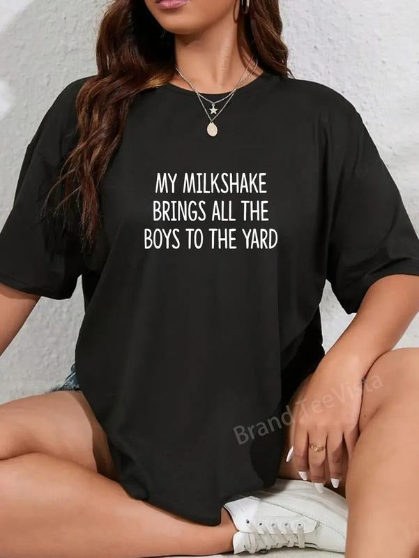 100% Cotton My Milkshake Brings All Yard - Adult & Kids T-Shirts, Sweatshirts & Hoodies apparel design preview 1