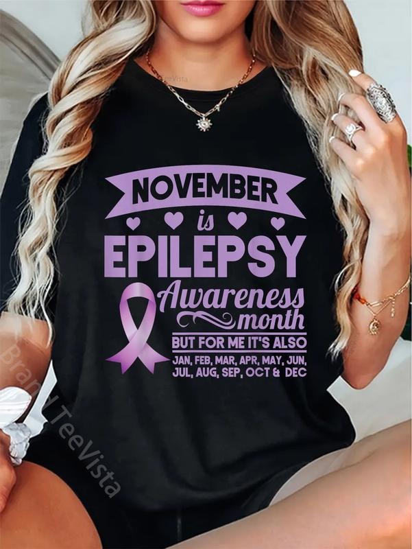 100% Cotton November Is Epilepsy Awareness Month - Adult & Kids T-Shirts, Sweatshirts & Hoodies apparel design preview 1