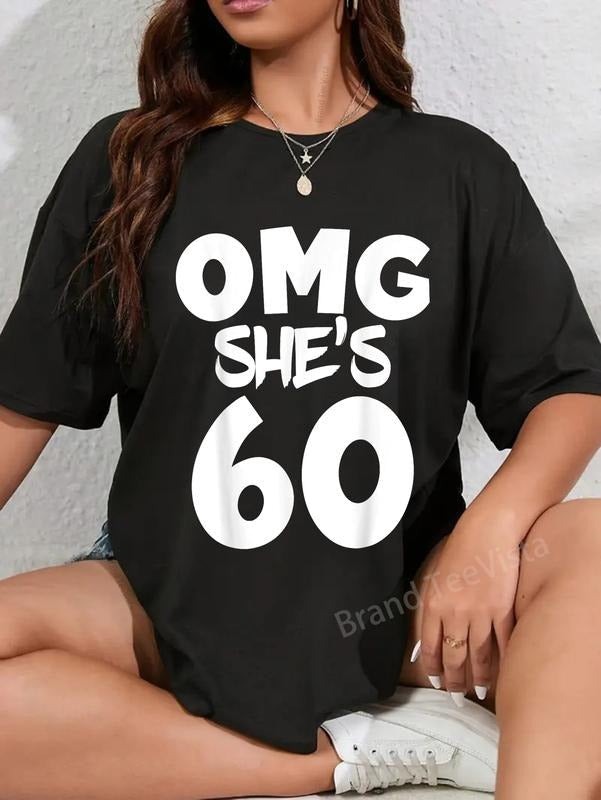 100% Cotton OMG! She'S 60 Years Girl 60th Crew Family - Adult & Kids T-Shirts, Sweatshirts & Hoodies apparel design preview 1