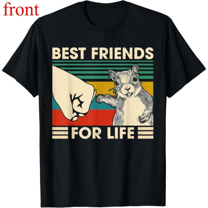 100% Cotton Retro Vintage Squirrel Best Friend Life - Adult & Kids T-Shirts, Sweatshirts & Hoodies apparel design preview 1