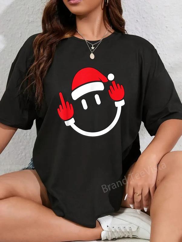 100% Cotton Santa Middle Finger Flip Off Profanity - Adult & Kids T-Shirts, Sweatshirts & Hoodies apparel design preview 1