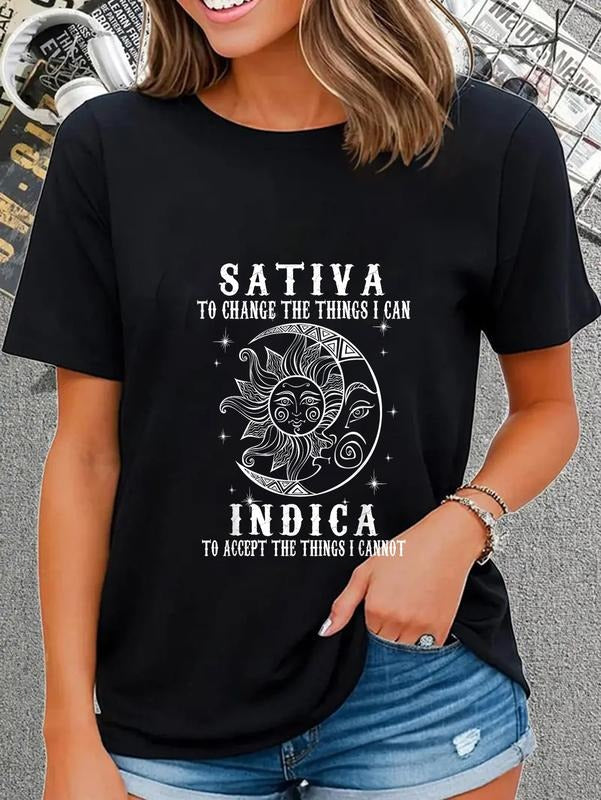 100% Cotton Sativa Change Things I Can Indica - Adult & Kids T-Shirts, Sweatshirts & Hoodies apparel design preview 1