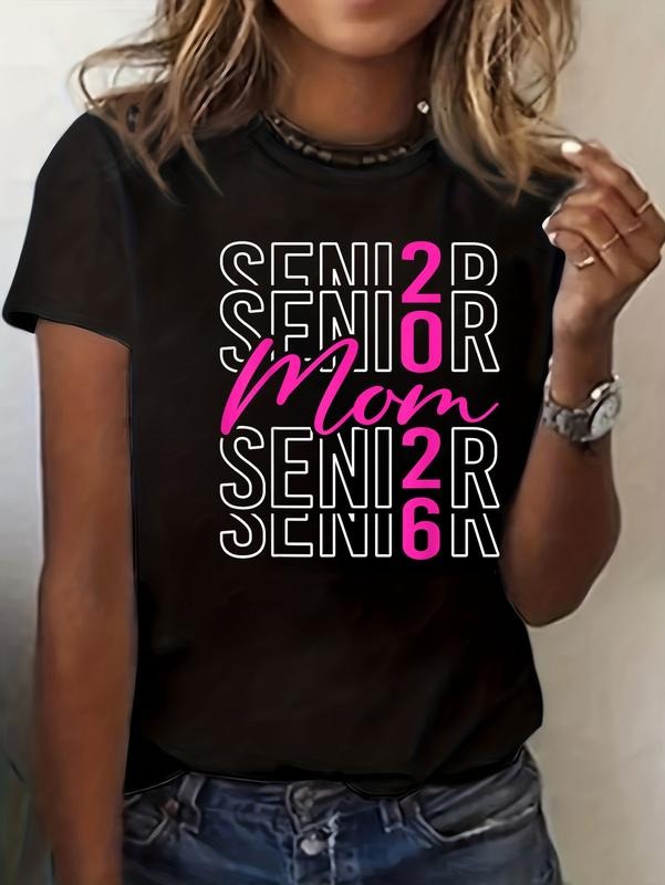100% Cotton Senior Mom Class 2026 Mama Graduation - Adult & Kids T-Shirts, Sweatshirts & Hoodies apparel design preview 1