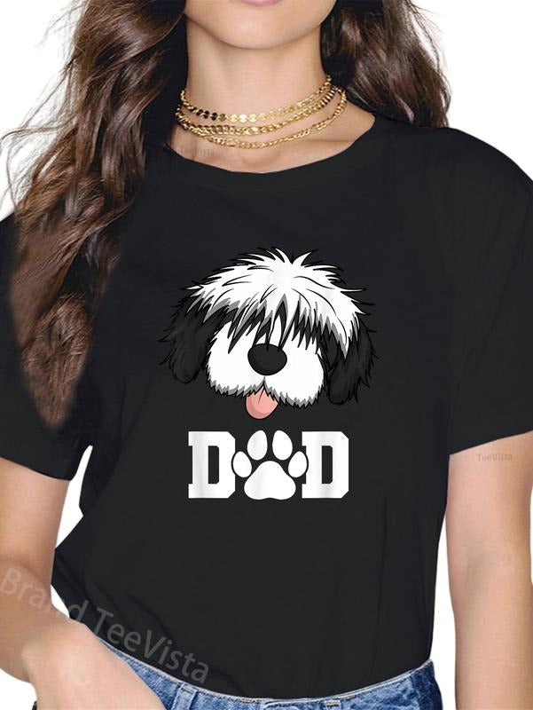 100% Cotton Sheepadoodle Dad Father - Adult & Kids T-Shirts, Sweatshirts & Hoodies apparel design preview 1
