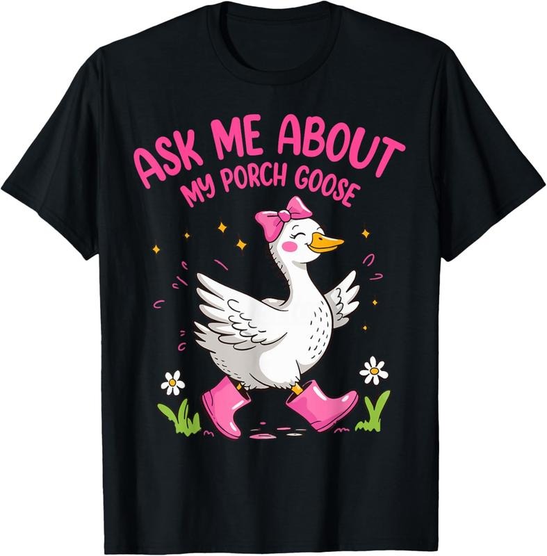 100% Cotton Silly Goose Ask Me About My Porch Funny - Adult & Kids T-Shirts, Sweatshirts & Hoodies apparel design preview 1