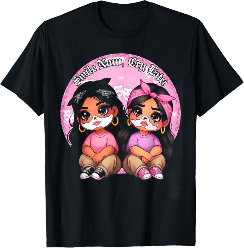100% Cotton Smile Now Cry Later Chicana Casual - Adult & Kids T-Shirts, Sweatshirts & Hoodies apparel design preview 1