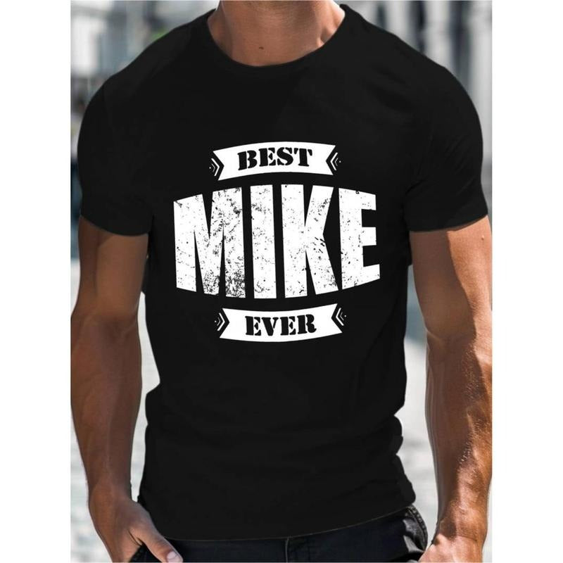 100% Cotton Summer BEST MIKE EVER Letter Print Short - Adult & Kids T-Shirts, Sweatshirts & Hoodies apparel design preview 1