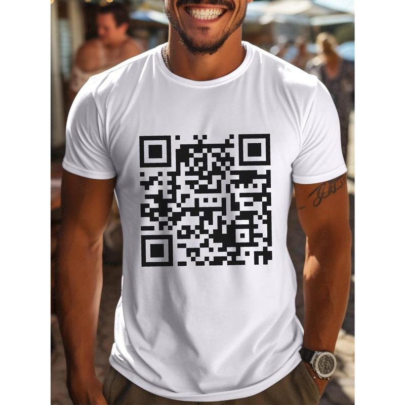 100% Cotton Casual Summer QR Code Ironic Printed - Adult & Kids T-Shirts, Sweatshirts & Hoodies apparel design preview 1