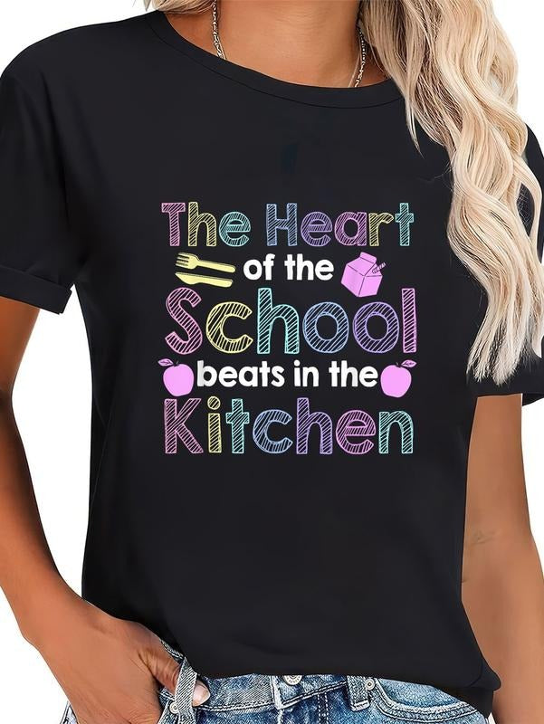100% Cotton Heart School Beats Kitchen Lunch Lady - Adult & Kids T-Shirts, Sweatshirts & Hoodies apparel design preview 1