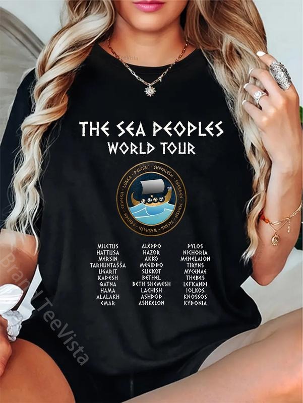 100% Cotton Sea Peoples World Tour Funny History - Adult & Kids T-Shirts, Sweatshirts & Hoodies apparel design preview 1