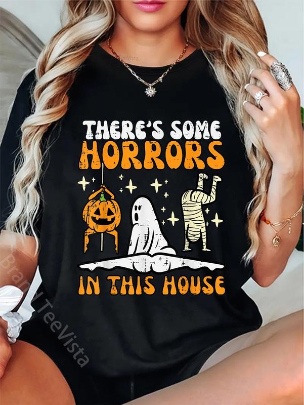 100% Cotton There'S Some Horrors This House Funny - Adult & Kids T-Shirts, Sweatshirts & Hoodies apparel design preview 1