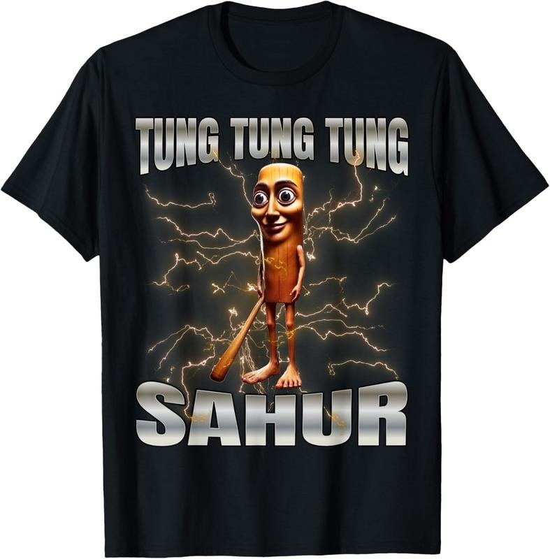 100% Cotton Tung Sahur - Adult & Kids T-Shirts, Sweatshirts & Hoodies apparel design preview 1
