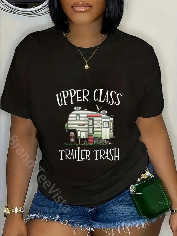 100% Cotton Upper Class Trailer Trash Funny Camper - Adult & Kids T-Shirts, Sweatshirts & Hoodies apparel design preview 1