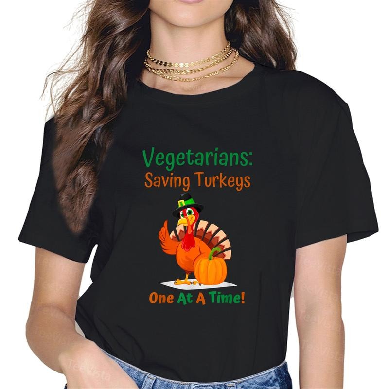100% Cotton Vegetarian Happy Thanksgiving Dinner - Adult & Kids T-Shirts, Sweatshirts & Hoodies apparel design preview 1
