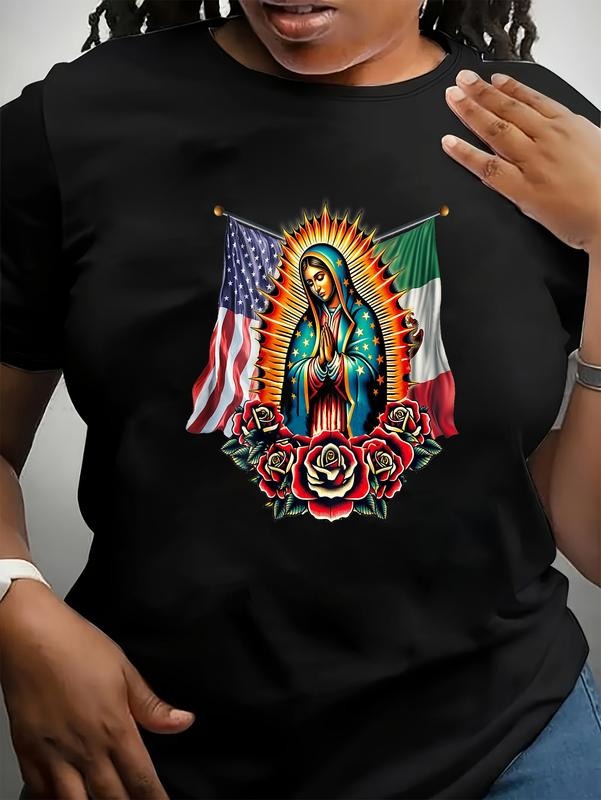 100% Cotton Virgen De Guadalupe Virgin Mary Mexican - Adult & Kids T-Shirts, Sweatshirts & Hoodies apparel design preview 1