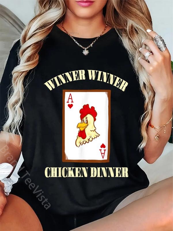 100% Cotton Winner Chicken Lucky Casino Gambling - Adult & Kids T-Shirts, Sweatshirts & Hoodies apparel design preview 1