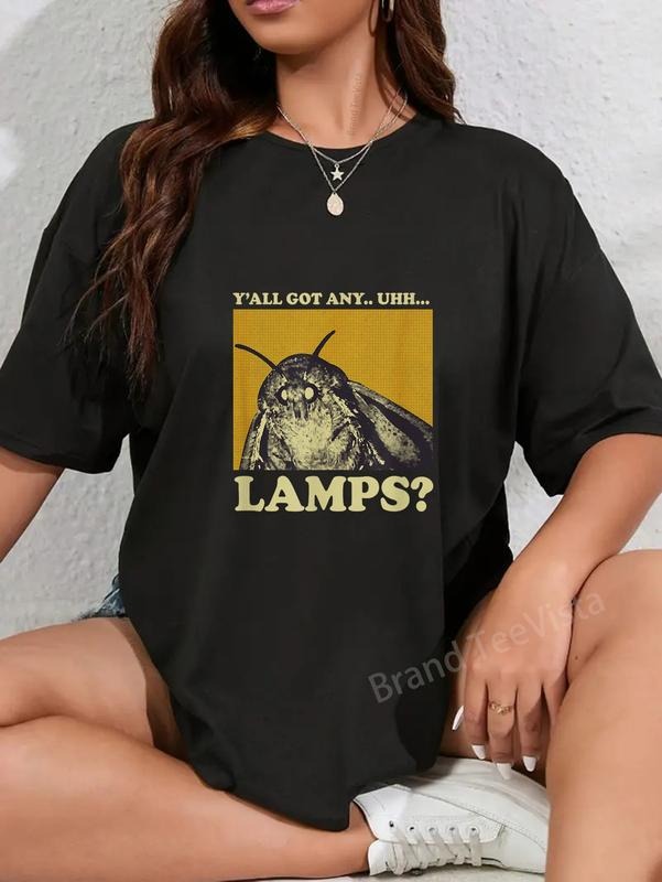 100% Cotton Y'All Got Any Lamps Moth Meme Lamp - Adult & Kids T-Shirts, Sweatshirts & Hoodies apparel design preview 1