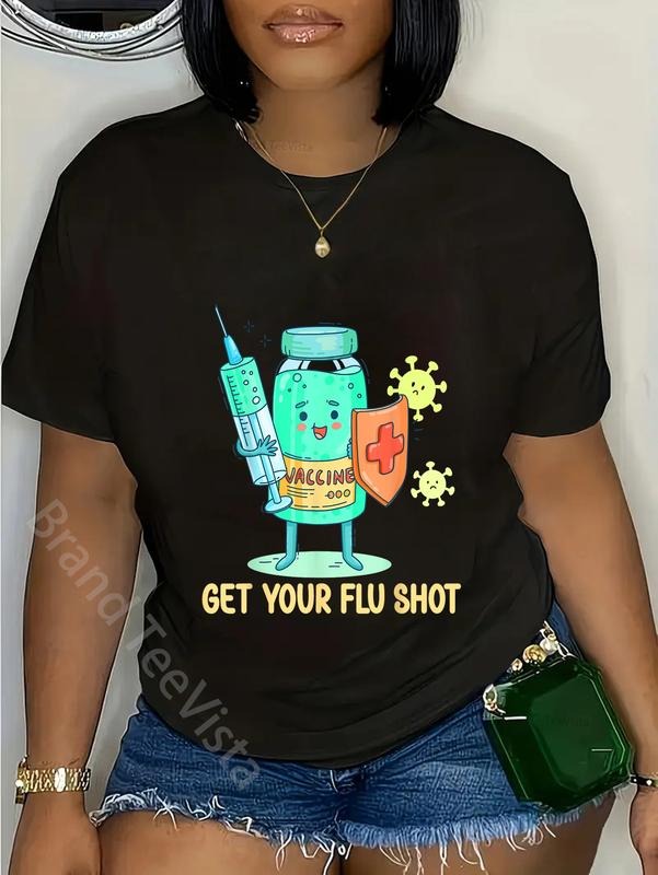 100% Cotton Flu Shot Nurse Medical Assistant Nursing - Adult & Kids T-Shirts, Sweatshirts & Hoodies apparel design preview 1