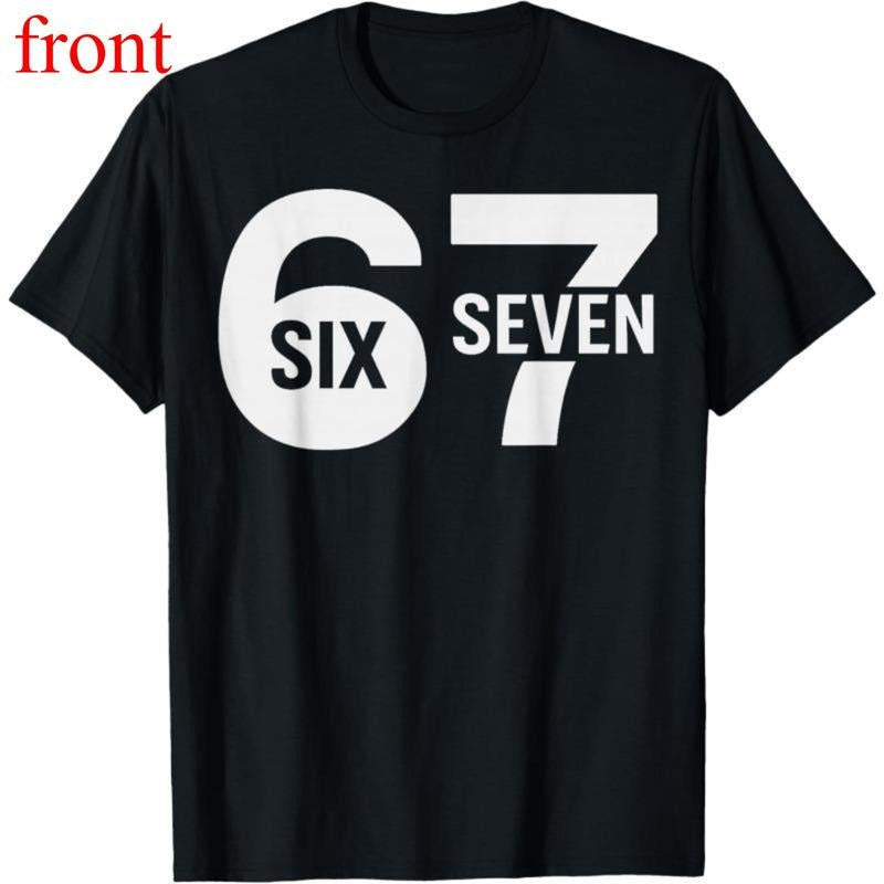 100%Cotton Fun Six Seven 6 7 Meme Casual Round Neck - Adult & Kids T-Shirts, Sweatshirts & Hoodies apparel design preview 1