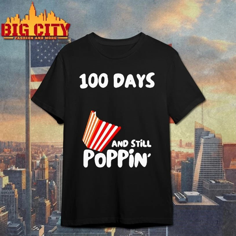 100 Days Of School And Still Poppin - Adult & Kids T-Shirts, Sweatshirts & Hoodies apparel design preview 1