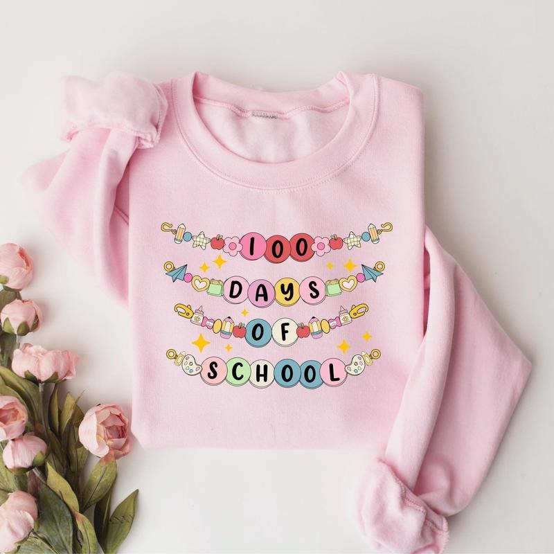 100 Days School Back Cotton - Adult & Kids T-Shirts, Sweatshirts & Hoodies apparel design preview 1