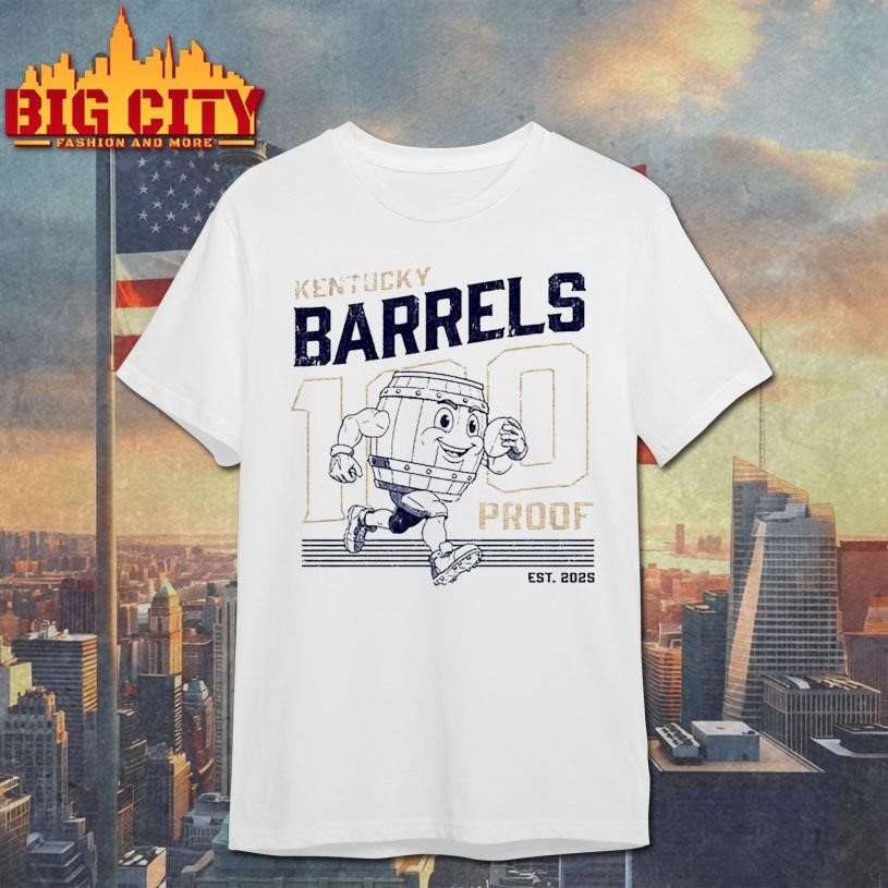 100 Proof Retro Mascot Kentucky Barrels - Adult & Kids T-Shirts, Sweatshirts & Hoodies apparel design preview 1