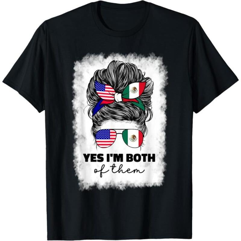 100%Cotton Half Mexican American Mexico America Usa - Adult & Kids T-Shirts, Sweatshirts & Hoodies apparel design preview 1