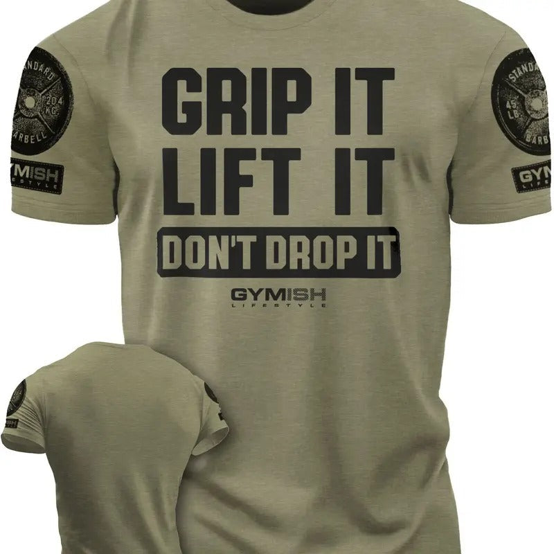 108. Grip Funny Motivational Workout Gym - Adult & Kids T-Shirts, Sweatshirts & Hoodies apparel design preview 1