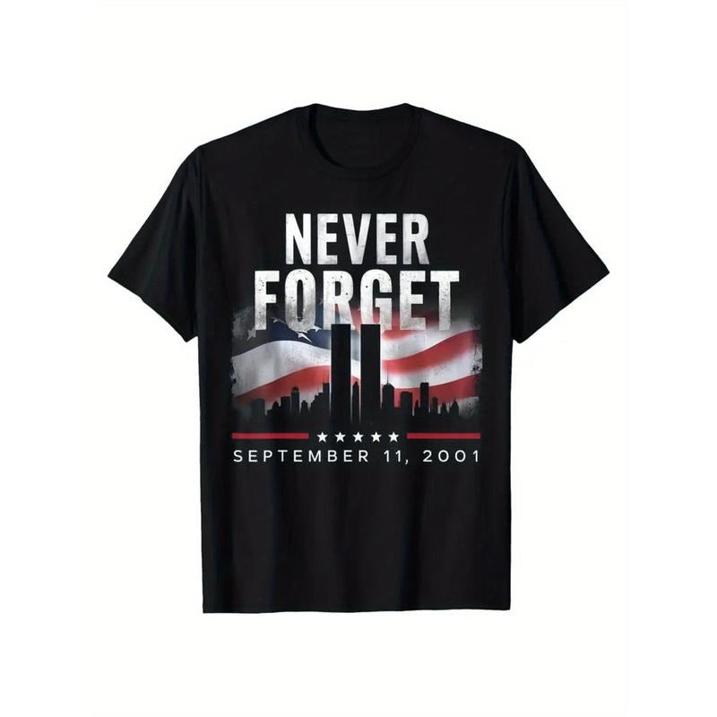 Excellent 9 11 Never Forget Tribute 100% Cotton - Adult & Kids T-Shirts, Sweatshirts & Hoodies apparel design preview 1