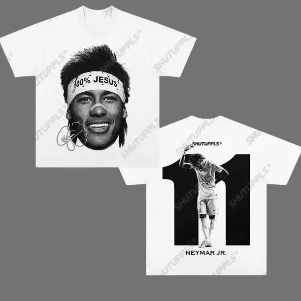 11 Neymar 2 Sided Vintage Soccer Menswear Womenswear - Adult & Kids T-Shirts, Sweatshirts & Hoodies apparel design preview 1