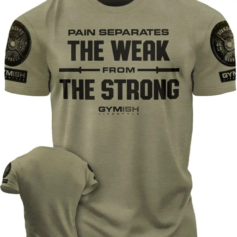 121. Weak Strong Funny Motivational Workout Gym - Adult & Kids T-Shirts, Sweatshirts & Hoodies apparel design preview 1