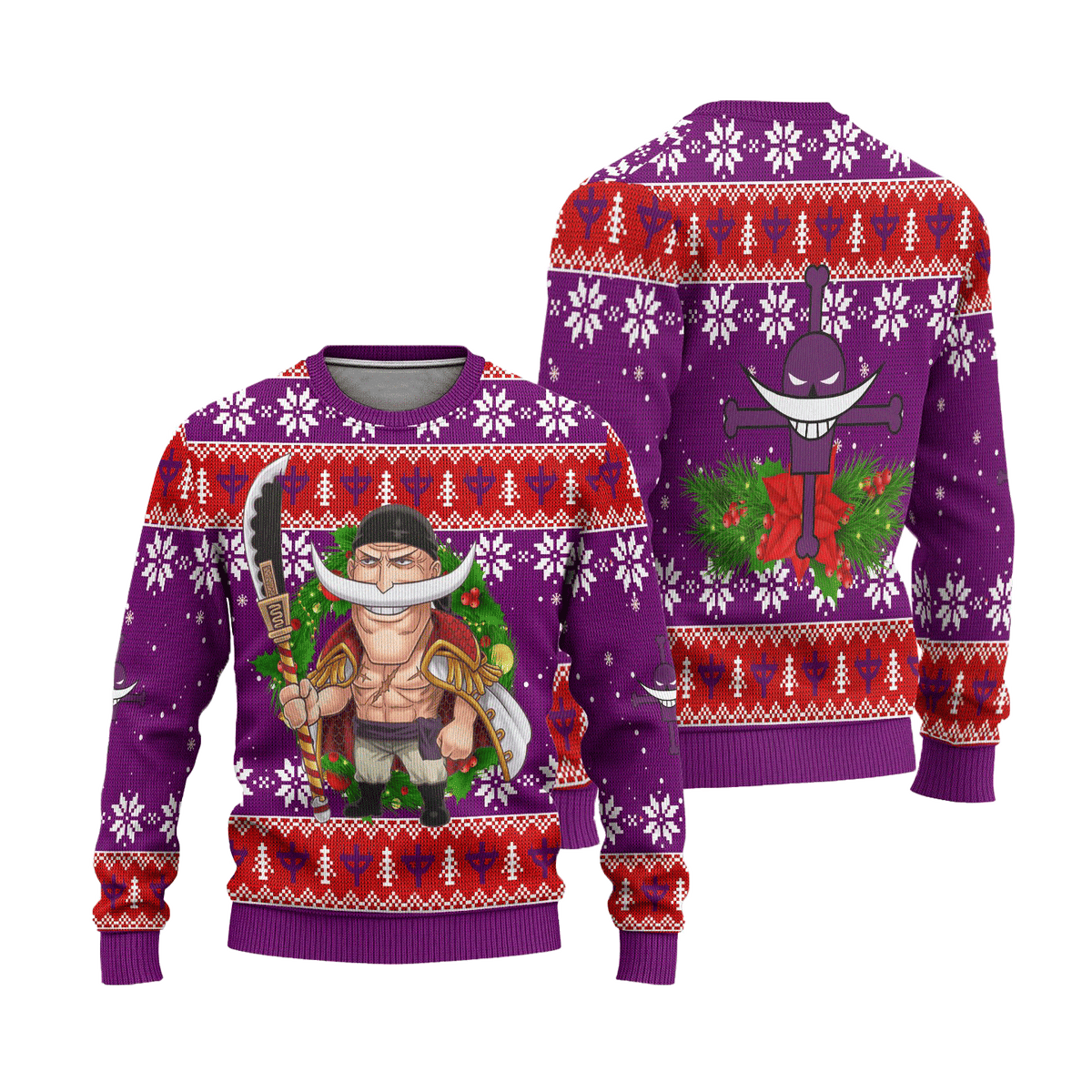 Edward Newgate One Piece 3D Ugly Christmas Sweater - Holiday Gift product image 3