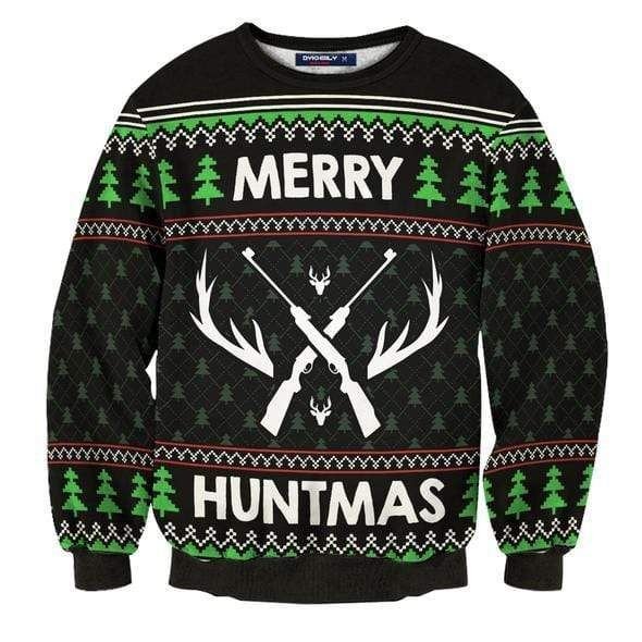 Merry Huntmas 3D Christmas Sweater - Holiday Gift product image 3