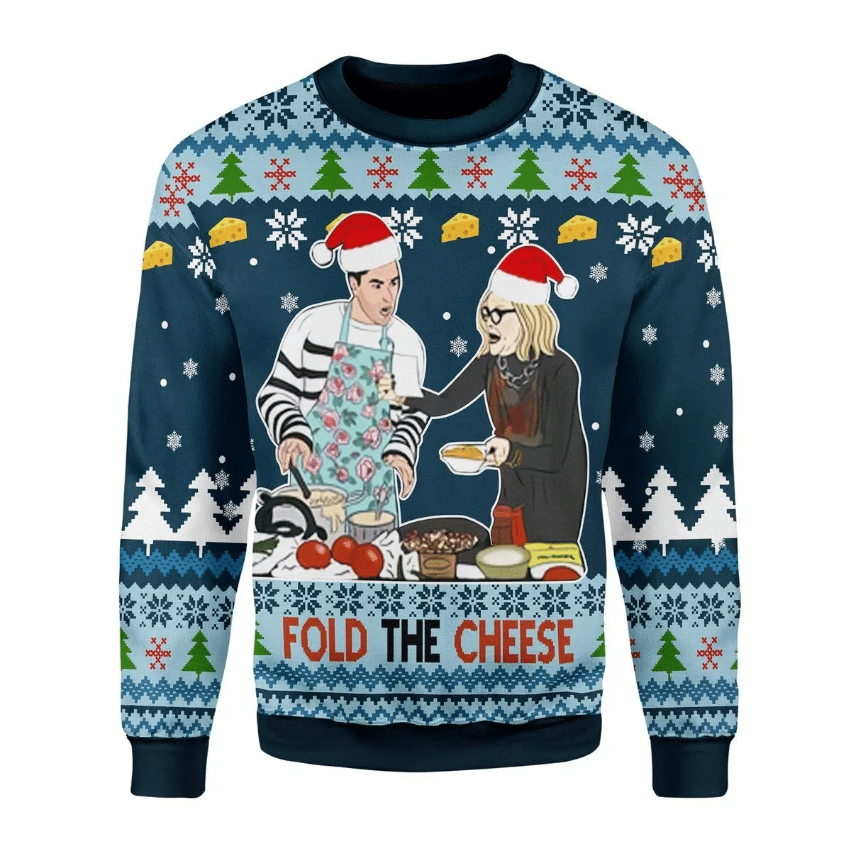 Fold the cheese 3D Christmas Sweater - Holiday Gift product image