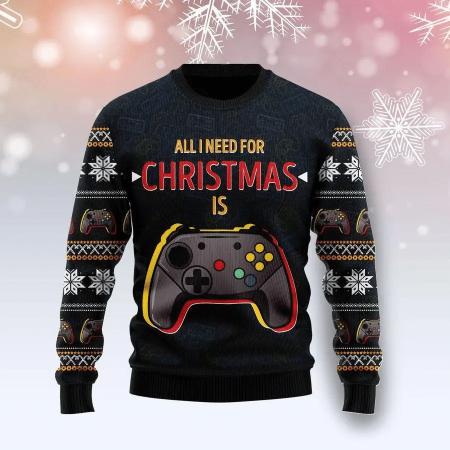 All i need is game 3D Christmas Sweater - Holiday Gift product image