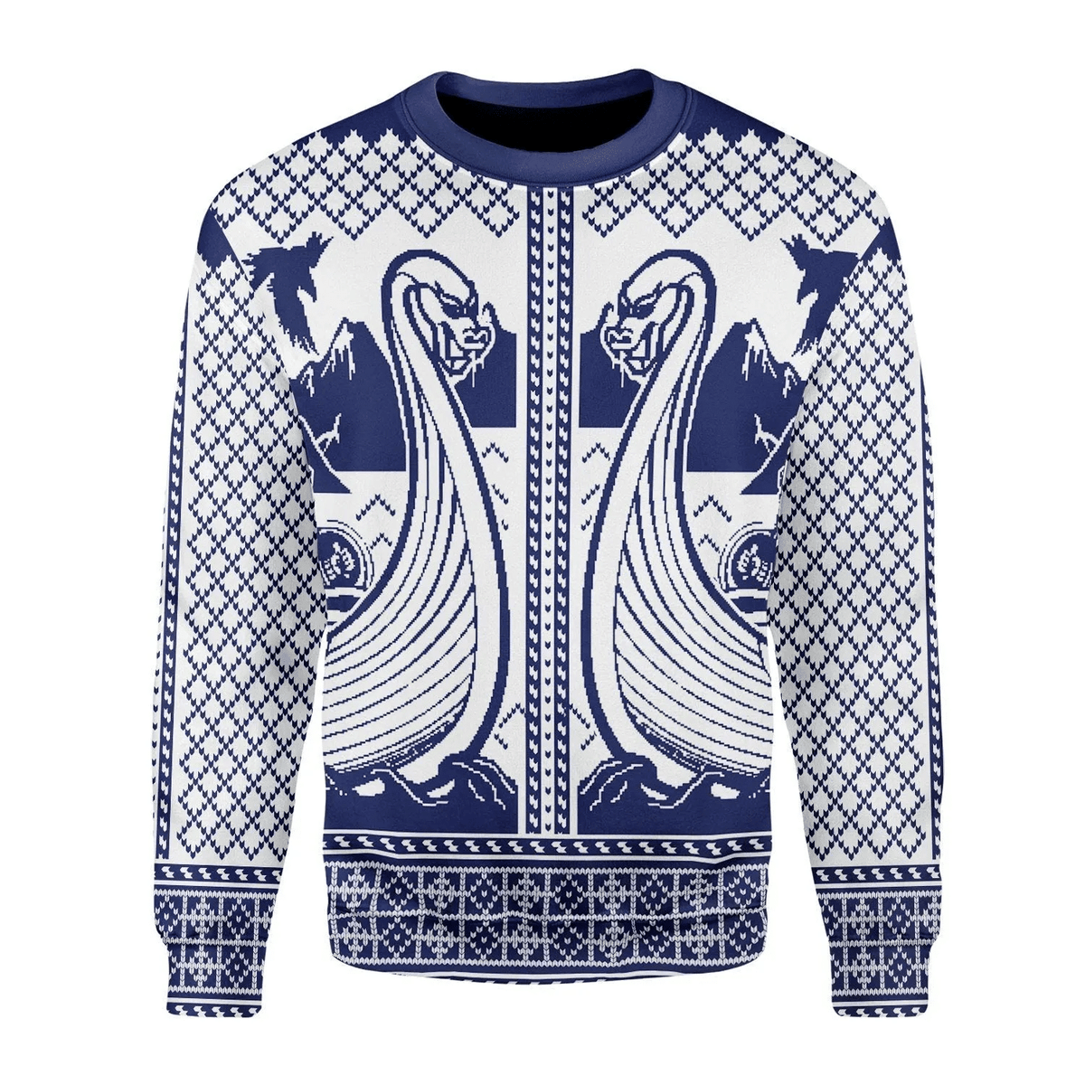 Viking boat 3D Christmas Sweater - Holiday Gift product image