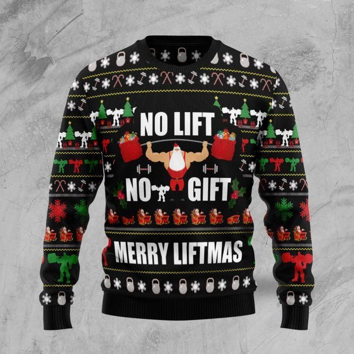 No lift no gift merry 3D Christmas Sweater - Holiday Gift product image 2